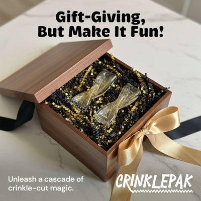 10lb Crinkle Paper Filler 10lb Black and Gold Metallic by CrinklePak - product image 5 for Resin Society
