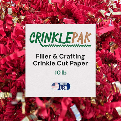 10lb Red Gold Metallic Crinkle Paper by CrinklePak - main product image for Resin Society