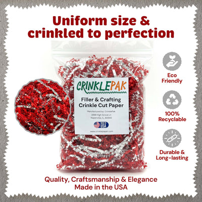CrinklePak 10lb Red Silver Metallic Premium Crinkle Paper Product by CrinklePak - product image 4 for Resin Society