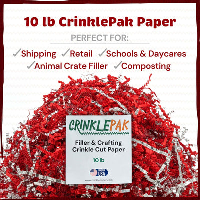 CrinklePak 10lb Red Silver Metallic Premium Crinkle Paper Product by CrinklePak - product image 2 for Resin Society