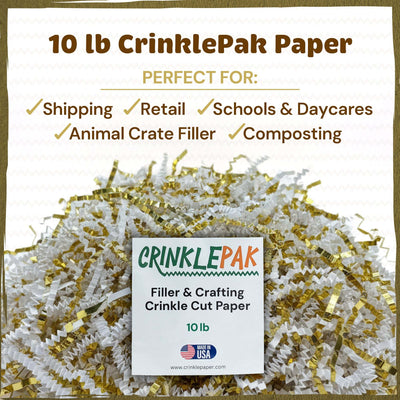 10lb White Gold Premium Crinkle Paper by CrinklePak - product image 2 for Resin Society