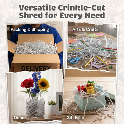 10LB Premium White Silver Crinkle Paper by CrinklePak - product image 3 for Resin Society