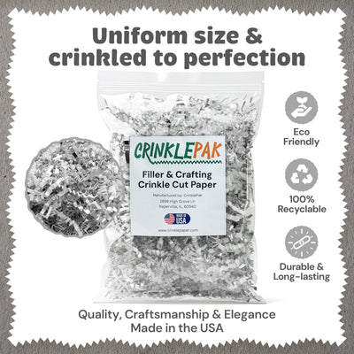 10LB Premium White Silver Crinkle Paper by CrinklePak - product image 4 for Resin Society