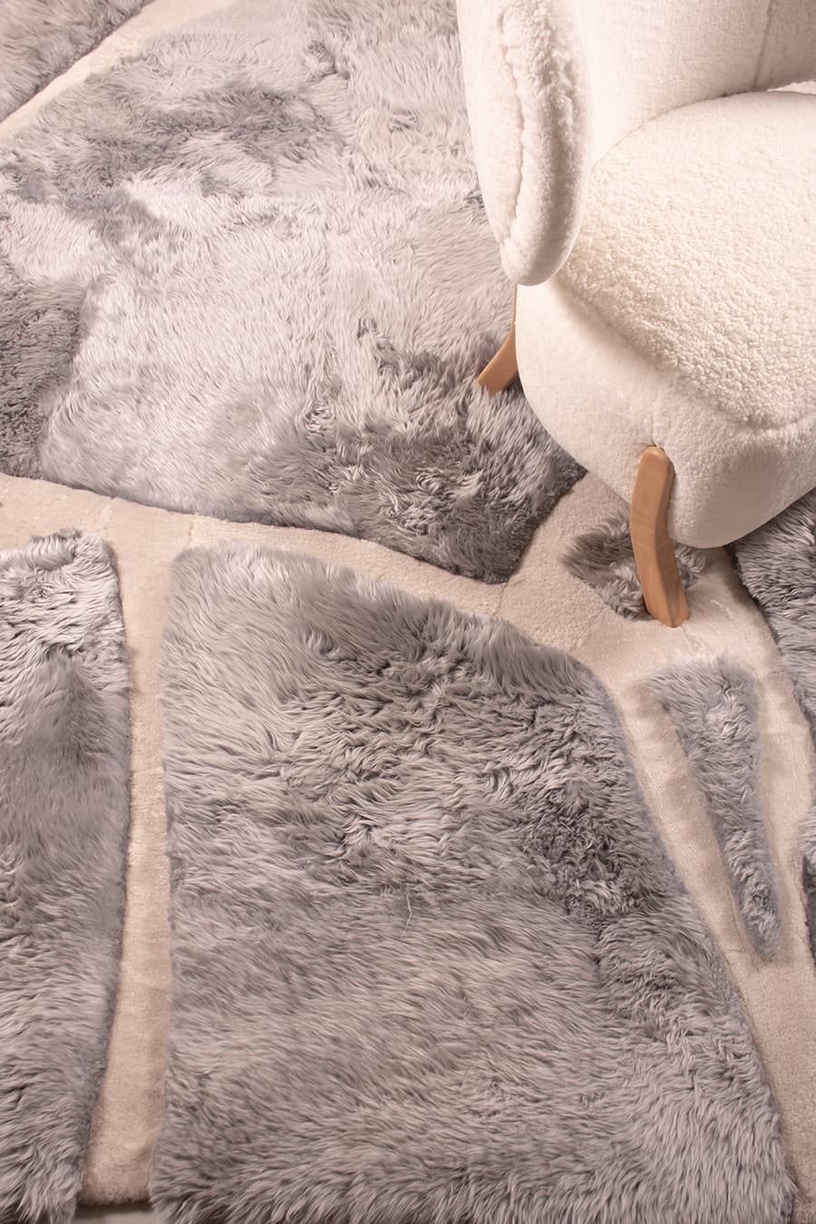 ARMOR High - Low Sheepskin Rug – Sculpted Texture in Custom Sizes by Homelosophy