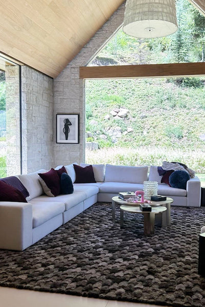Arrows – Hi-Low Sculpted Shearling Rug by Homelosophy