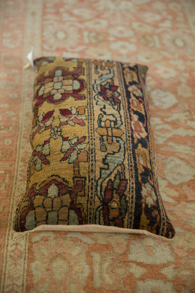 Antique Kerman Rug Fragment Lumbar Pillow