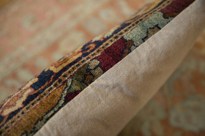 Antique Kerman Rug Fragment Lumbar Pillow