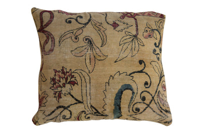 RESERVED Antique Kerman Rug Fragment Pillow