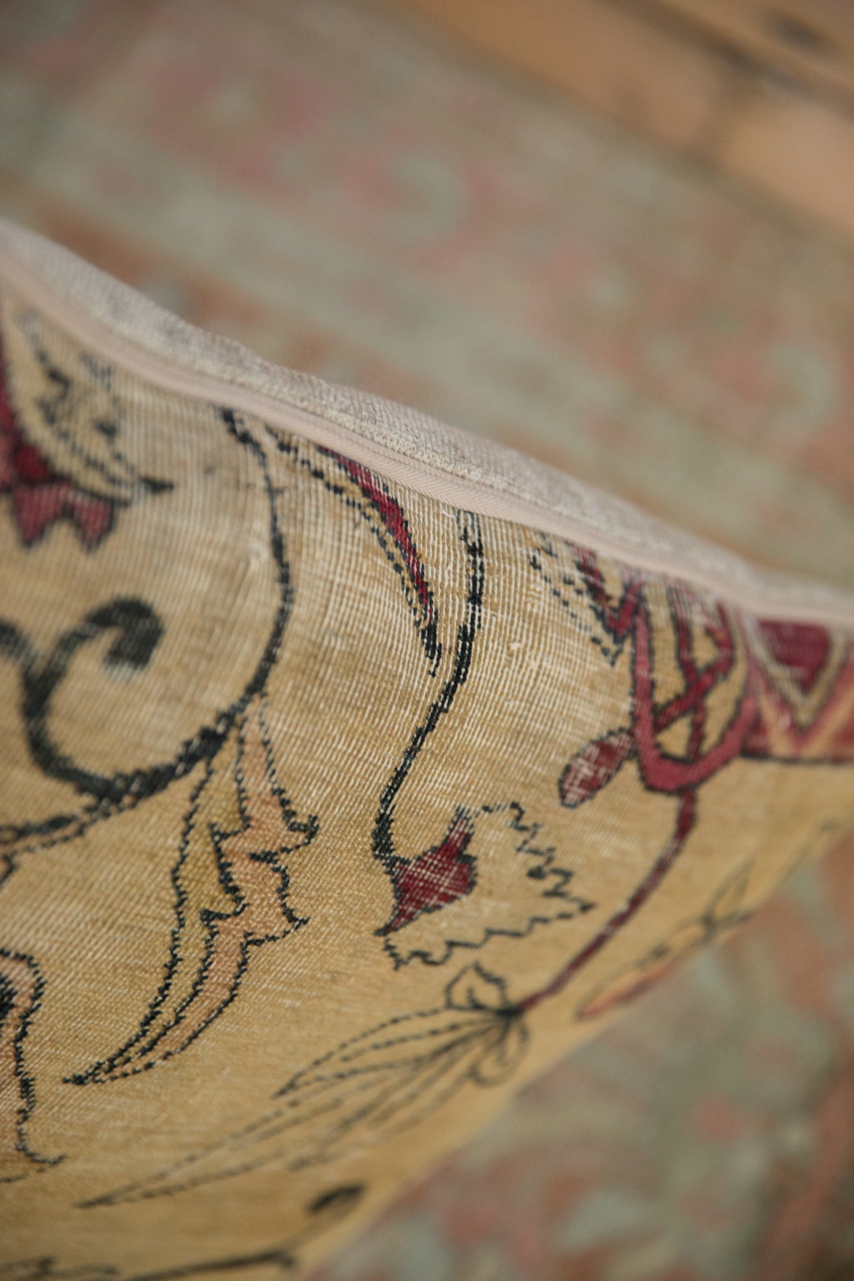 RESERVED Antique Kerman Rug Fragment Pillow