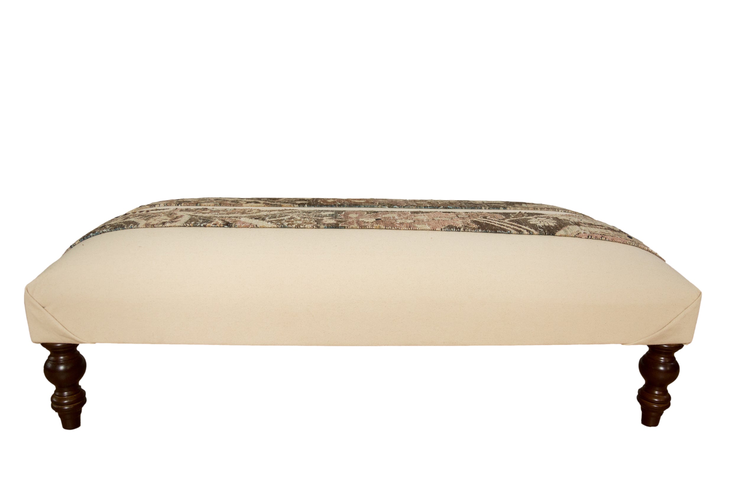 Handmade Canvas Changeable Rug Fragment Ottoman Coffee Table by Old New House® - product image 2 for Resin Society