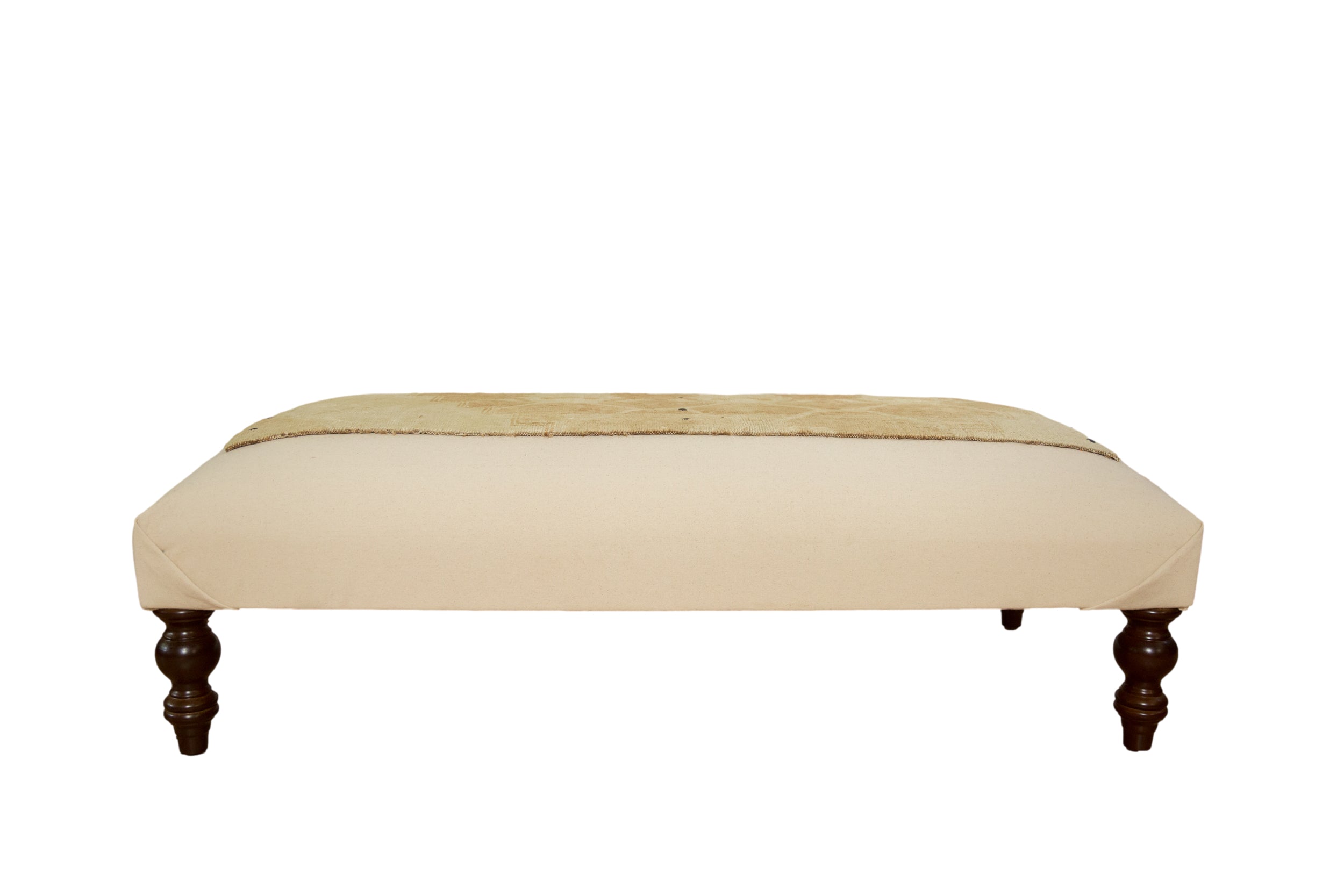 Handmade Canvas Changeable Rug Fragment Ottoman Coffee Table by Old New House® - product image 3 for Resin Society