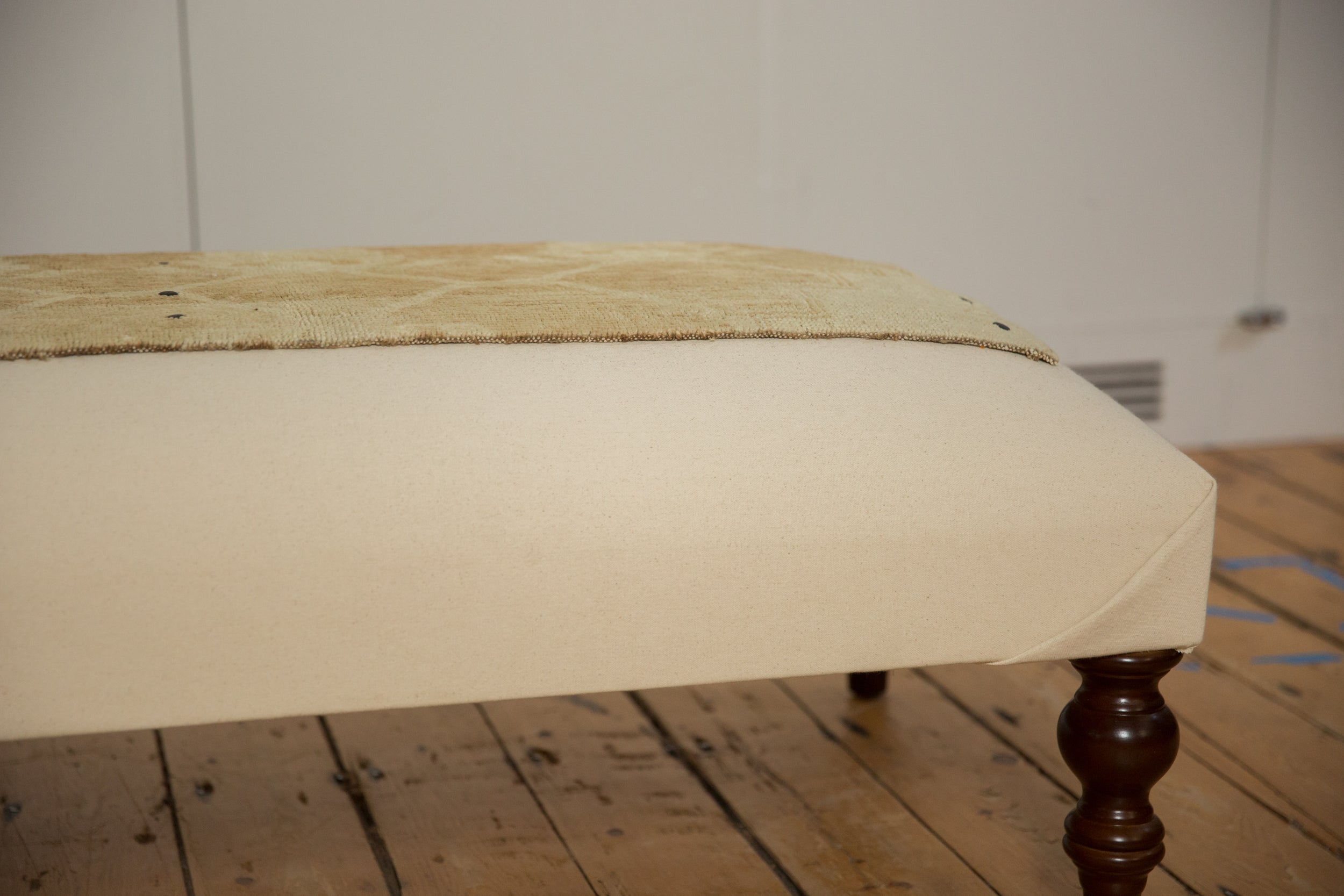 Handmade Canvas Changeable Rug Fragment Ottoman Coffee Table by Old New House® - product image 6 for Resin Society