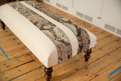 Handmade Canvas Changeable Rug Fragment Ottoman Coffee Table by Old New House® - product image 12 for Resin Society