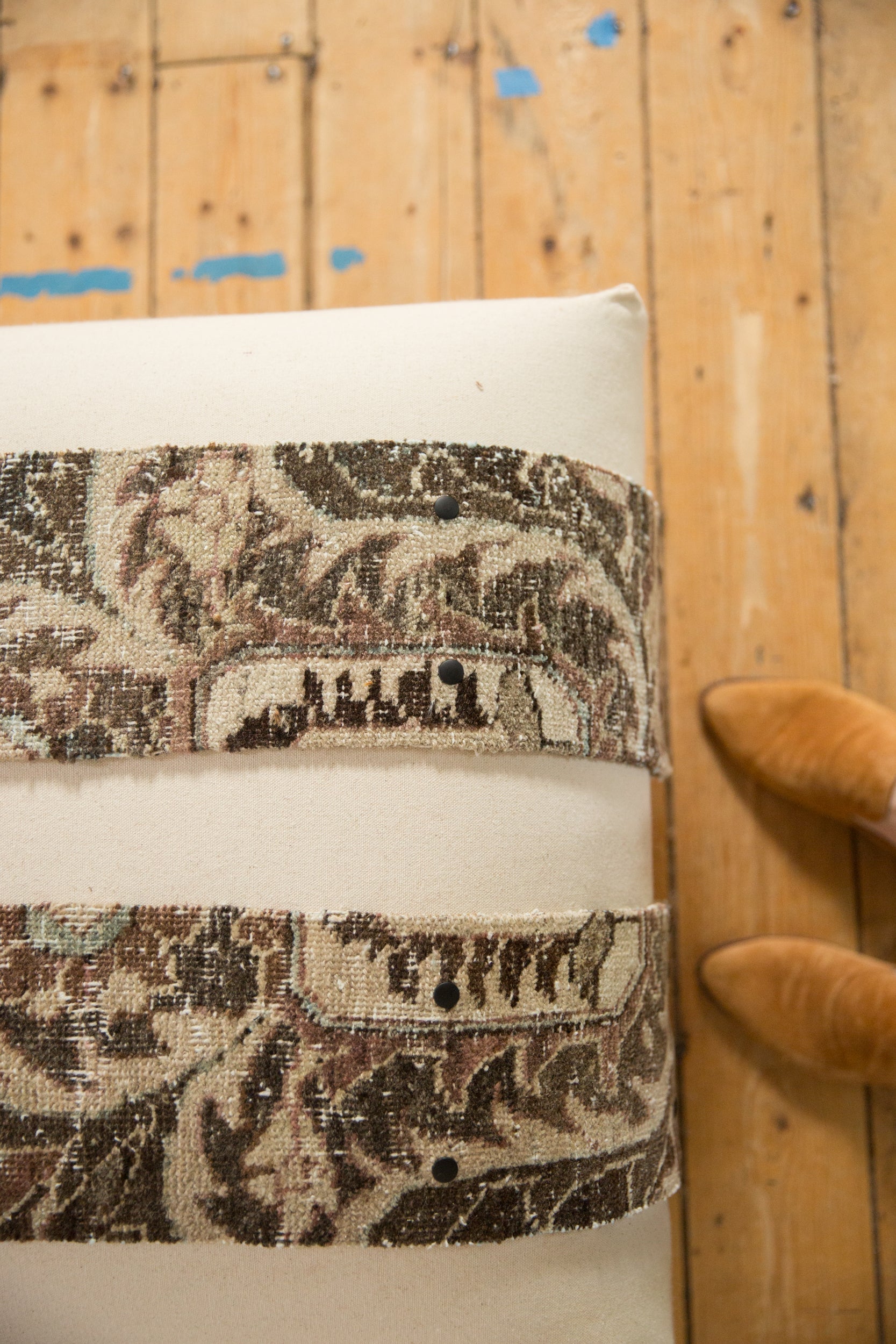 Handmade Canvas Changeable Rug Fragment Ottoman Coffee Table by Old New House® - product image 17 for Resin Society