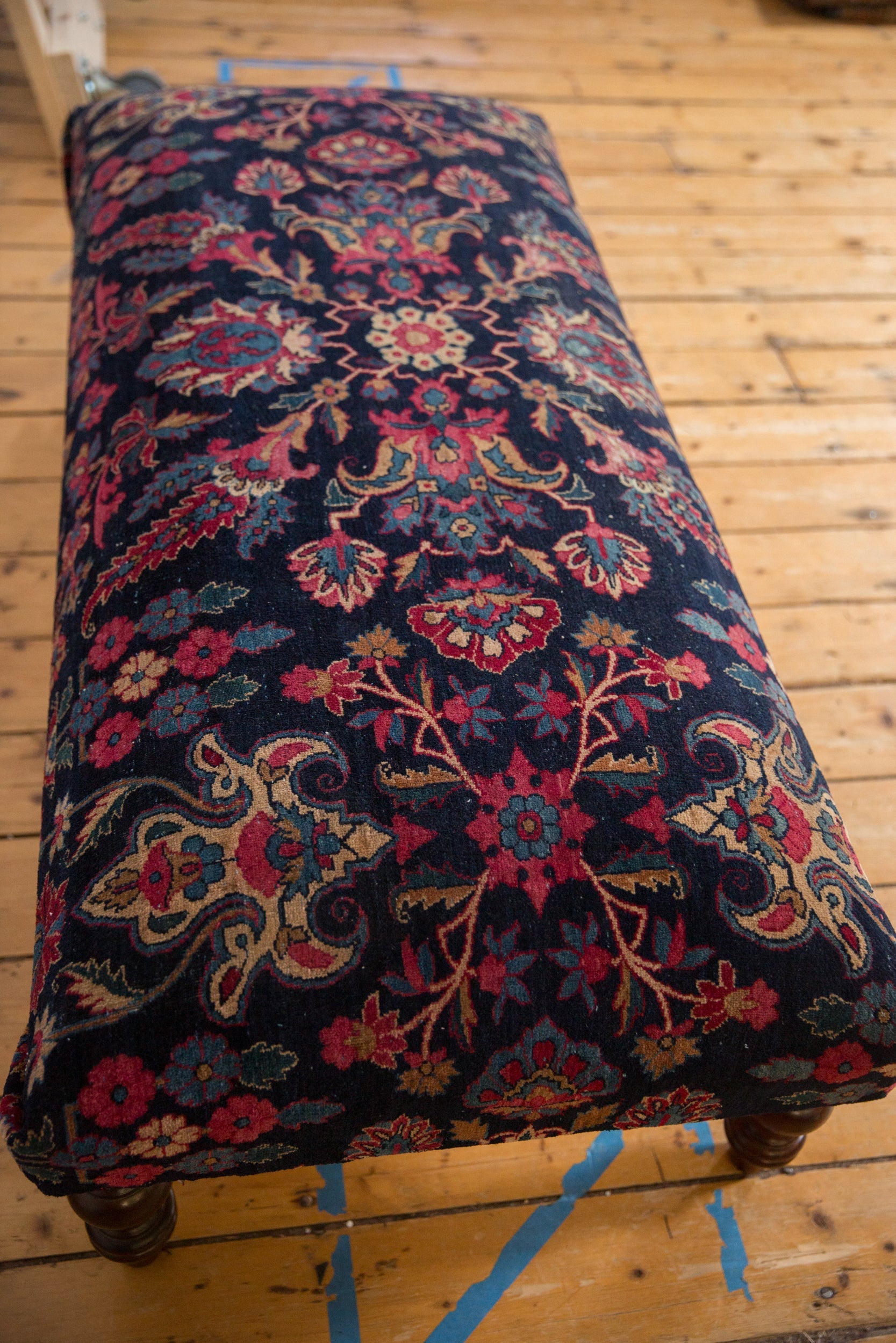 RESERVED Vintage Persian Rug Ottoman Coffee Table