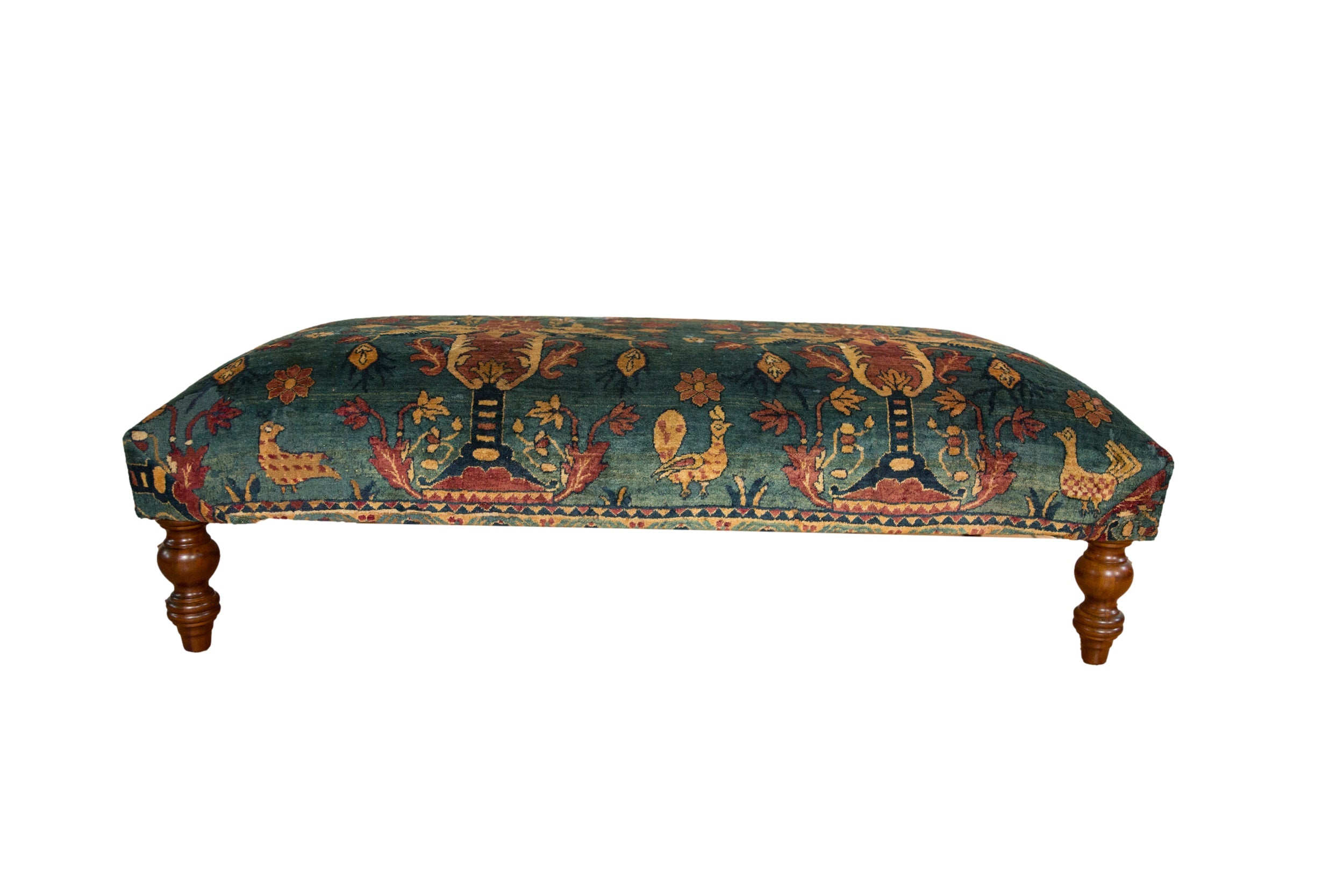 RESERVED Reclaimed Antique Persian Rug Ottoman Coffee Table
