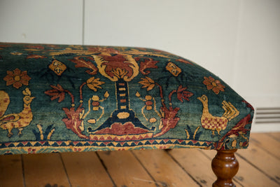 RESERVED Reclaimed Antique Persian Rug Ottoman Coffee Table