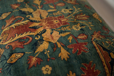 RESERVED Reclaimed Antique Persian Rug Ottoman Coffee Table