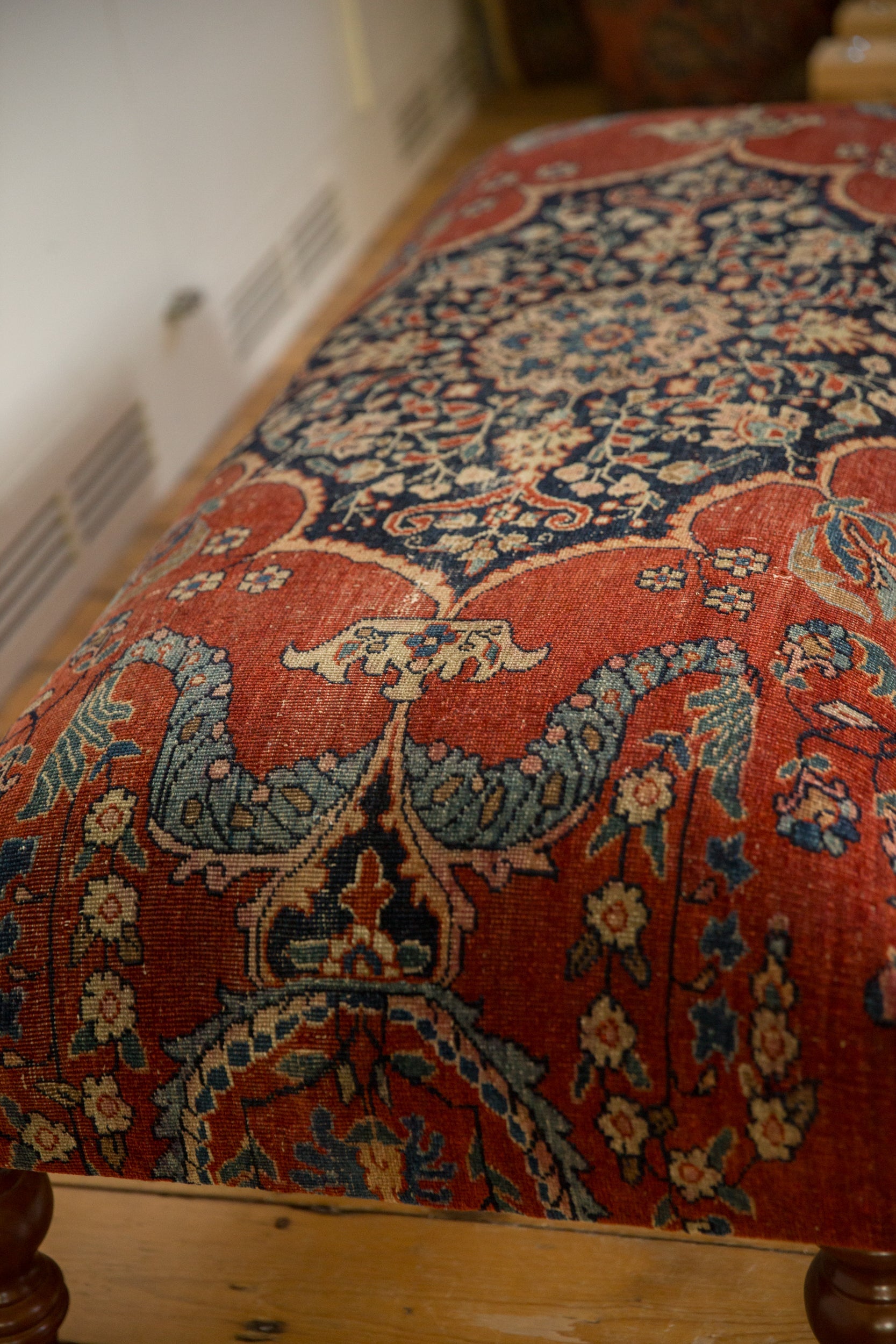 Reclaimed Antique Persian Rug Ottoman Coffee Table by Old New House® - product image 9 for Resin Society