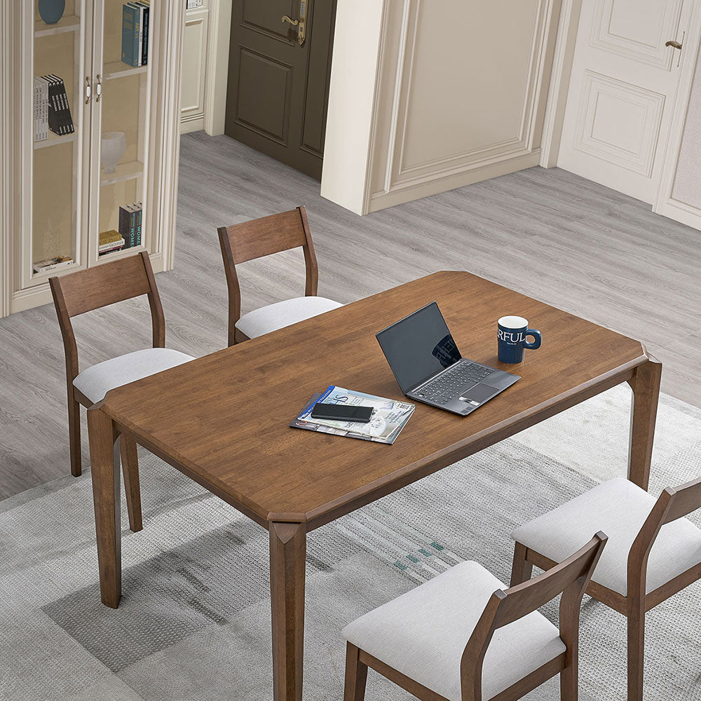 ACTU 59” Solid Wood Mid-Century Modern Dining Table Set for Small Spaces by ACTU FURNITURE - main product image for Resin Society