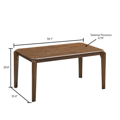 ACTU 59” Solid Wood Mid-Century Modern Dining Table Set for Small Spaces by ACTU FURNITURE - product image 12 for Resin Society