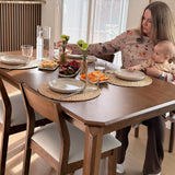 ACTU 59” Solid Wood Mid-Century Modern Dining Table Set for Small Spaces by ACTU FURNITURE - product image 7 for Resin Society