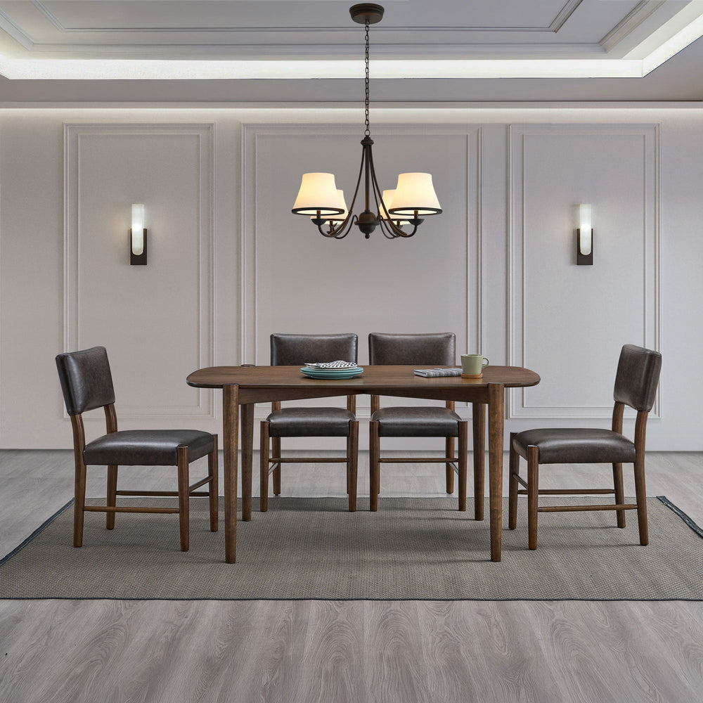 ACTU 58” Mid-Century Modern Dining Table Set for Small Spaces by ACTU FURNITURE - main product image for Resin Society