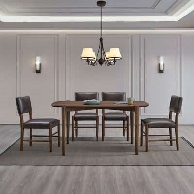 ACTU 58” Mid-Century Modern Dining Table Set for Small Spaces by ACTU FURNITURE - main product image for Resin Society