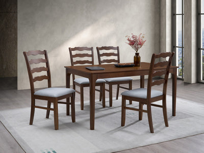 ACTU Farmhouse Dining Table Set with Upholstered Chairs for 4–6 by ACTU FURNITURE - product image 12 for Resin Society