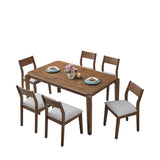 ACTU 59” Solid Wood Mid-Century Modern Dining Table Set for Small Spaces by ACTU FURNITURE - product image 3 for Resin Society
