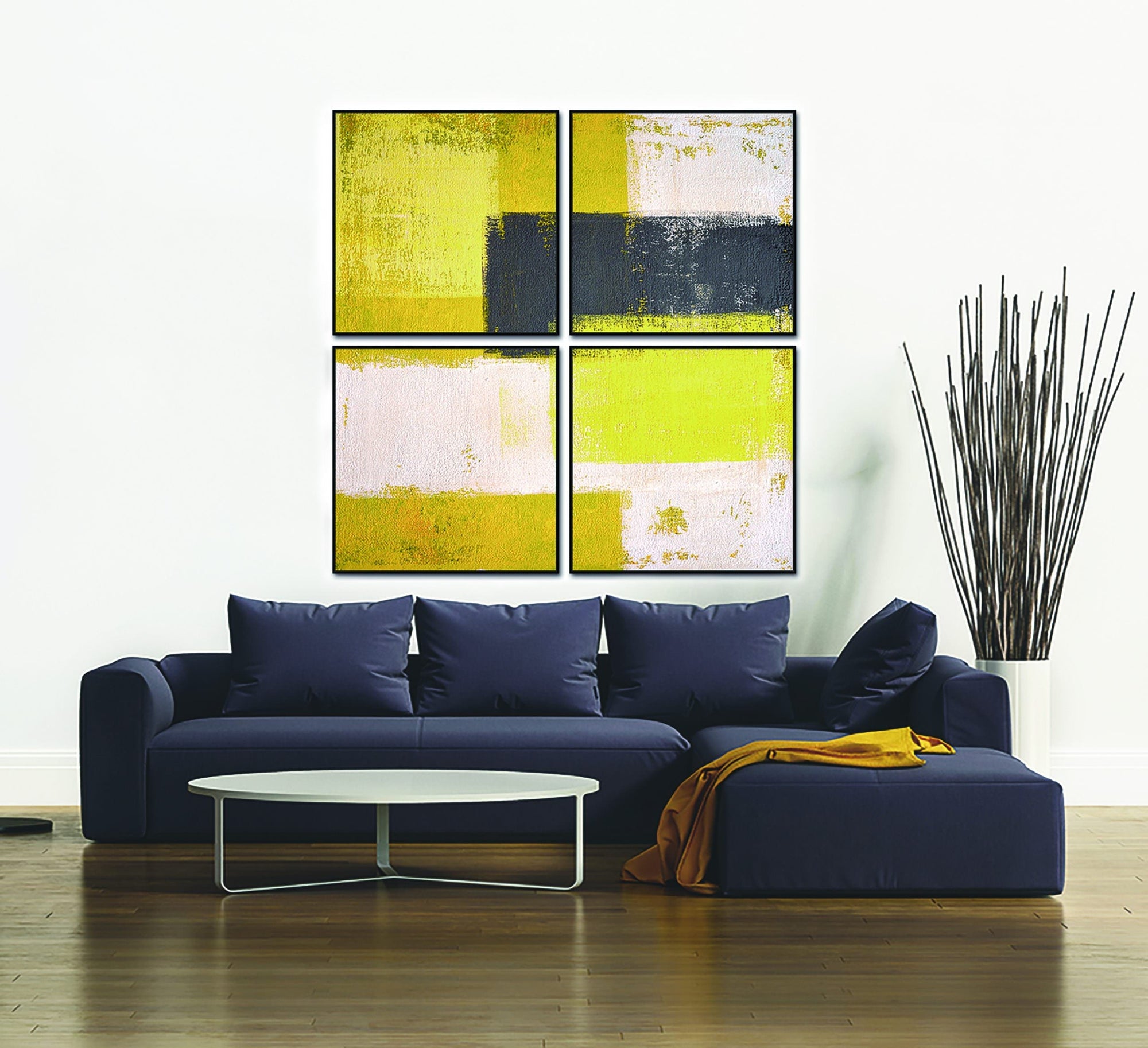 Amarillo 4-Piece Canvas detail image - Resin Society