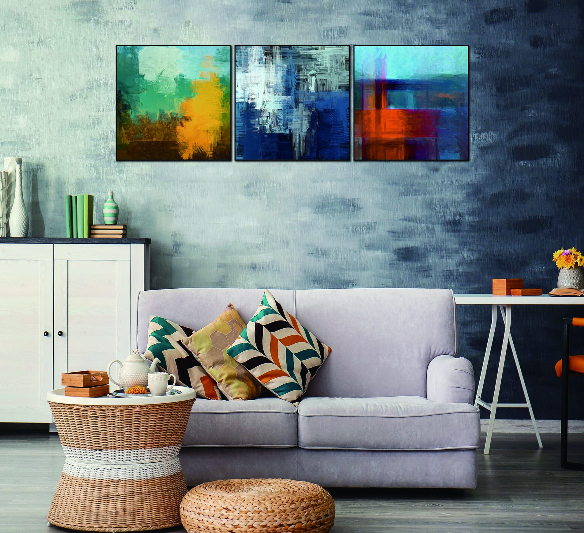 Terra 3-Piece Canvas detail image - Resin Society