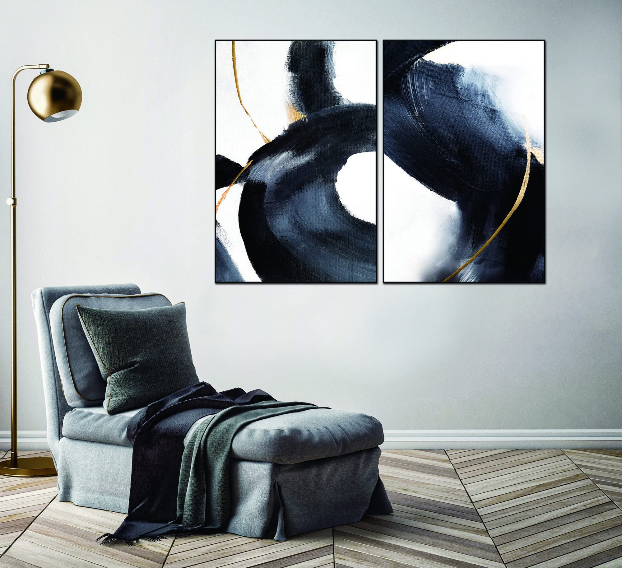 Nero 2-Piece Canvas by DEKOR - product image 2 for Resin Society