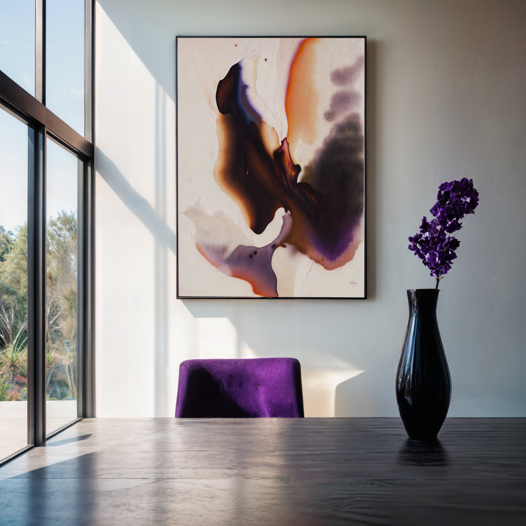 Canvas Print: "Velvet Bloom III" by Tailored Canvases - product image 2 for Resin Society