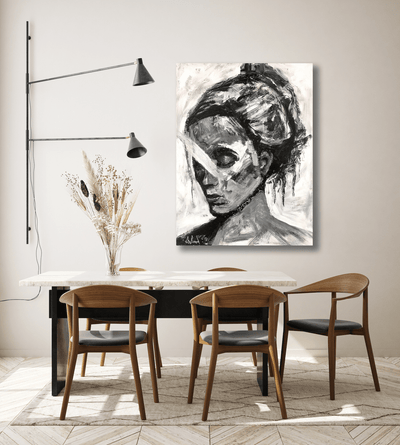 Abstract Girl Artist Enhanced Canvas Print by John Beard Collection - product image 3 for Resin Society