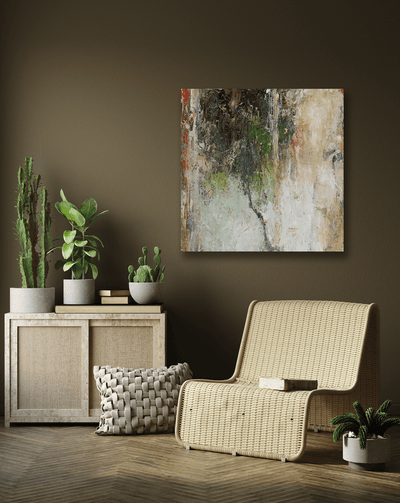 Abstract Tree 48x48 Artist Enhanced Canvas Print