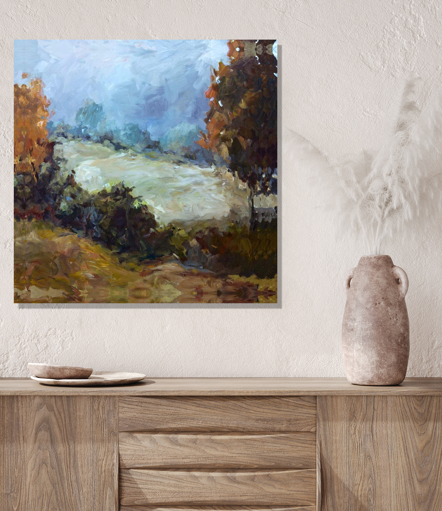 Across the Way Artist Enhanced Canvas Print by John Beard Collection - product image 2 for Resin Society