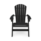 SoPoly St Simons Curved Back Adirondack Chair in multiple colors showing curved back and wide armrests