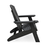 SoPoly St Simons Curved Back Adirondack Chair in multiple colors showing curved back and wide armrests