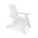 SoPoly St Simons Curved Back Adirondack Chair in multiple colors showing curved back and wide armrests