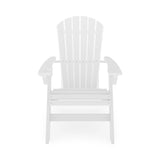 SoPoly St Simons Curved Back Adirondack Chair in multiple colors showing curved back and wide armrests
