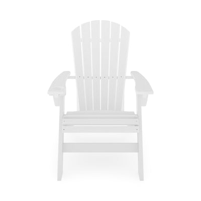 SoPoly St Simons Curved Back Adirondack Chair in multiple colors showing curved back and wide armrests