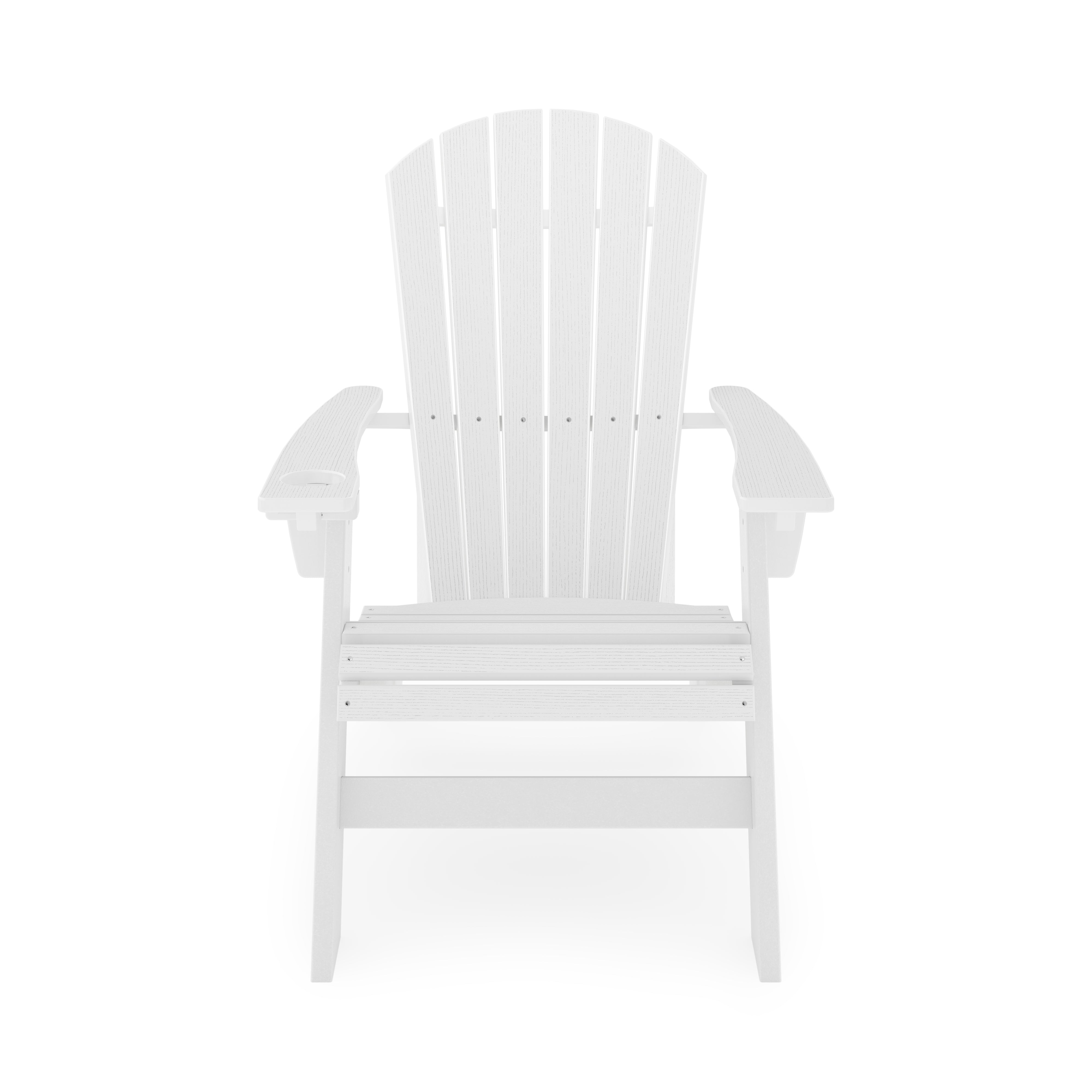 SoPoly St Simons Curved Back Adirondack Chair in multiple colors showing curved back and wide armrests