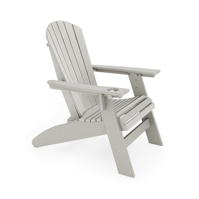 SoPoly St Simons Curved Back Adirondack Chair in multiple colors showing curved back and wide armrests