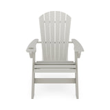 SoPoly St Simons Curved Back Adirondack Chair in multiple colors showing curved back and wide armrests
