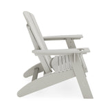 SoPoly St Simons Curved Back Adirondack Chair in multiple colors showing curved back and wide armrests