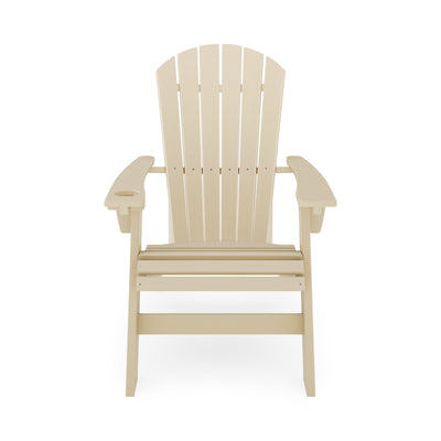 SoPoly St Simons Curved Back Adirondack Chair in multiple colors showing curved back and wide armrests