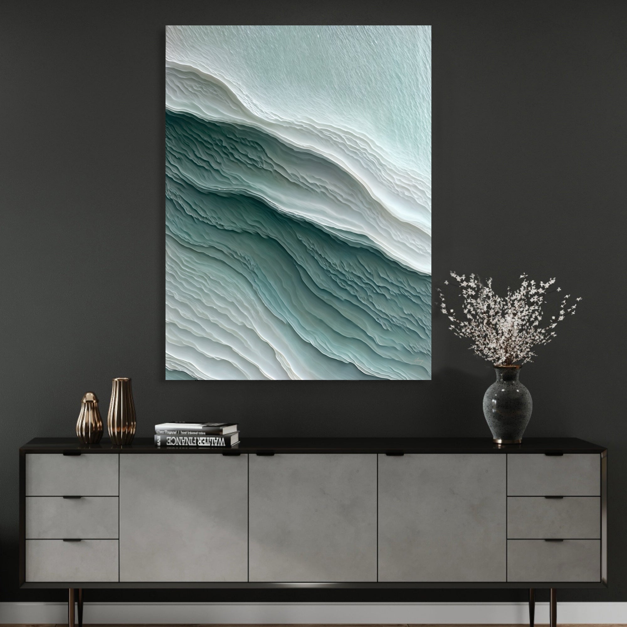 Canvas Print: "Aegean Layers" by Tailored Canvases - product image 2 for Resin Society