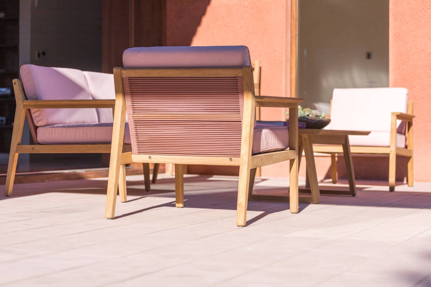 Agate Teak and Rope 4pc Seating Set by LifestyleGarden US - product image 2 for Resin Society