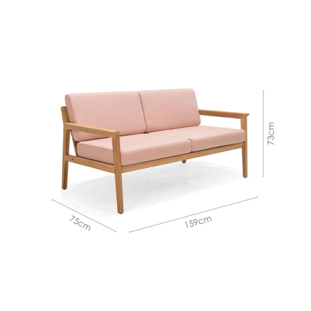 Agate Teak and Rope 4pc Seating Set by LifestyleGarden US - product image 5 for Resin Society